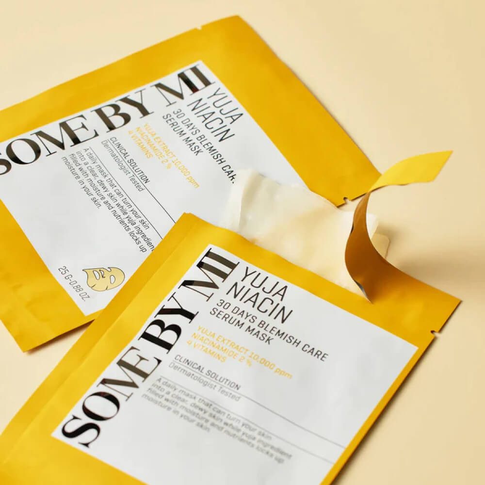 Some By Mi Yuja Niacin Blemish Care Serum Mask Маска тканевая для лица с экстрактом юдзу 25g