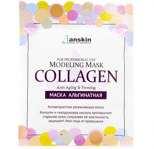 Anskin Альгинатная маска с коллагеном укрепляющая Collagen Modeling Mask 25 г