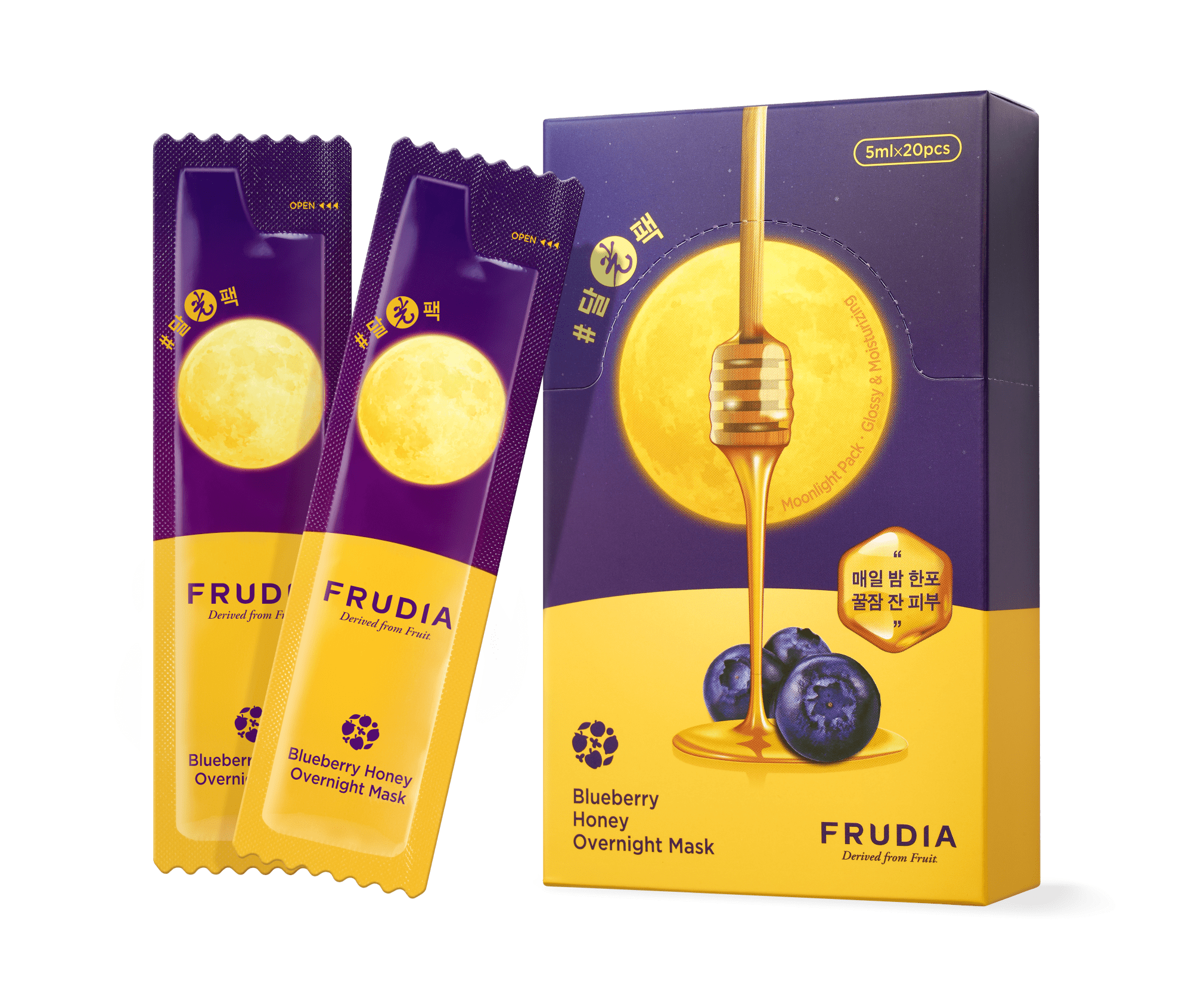 Frudia Маска ночная питательная с черникой и медом - Blueberry honey overnight mask, 20*5мл