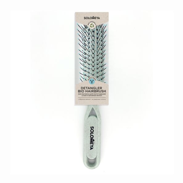 SOLOMEYA Расческа/распутывания сухих/влажных волос ЗЕЛЕНАЯ Detangler Hairbrush/Wet&Dry Hair Green