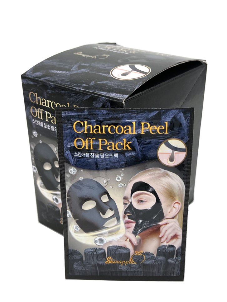 SkinApple Charcoal Peel Off Pack, Mаска-плёнка (угольная) для лица 10 г*1 шт