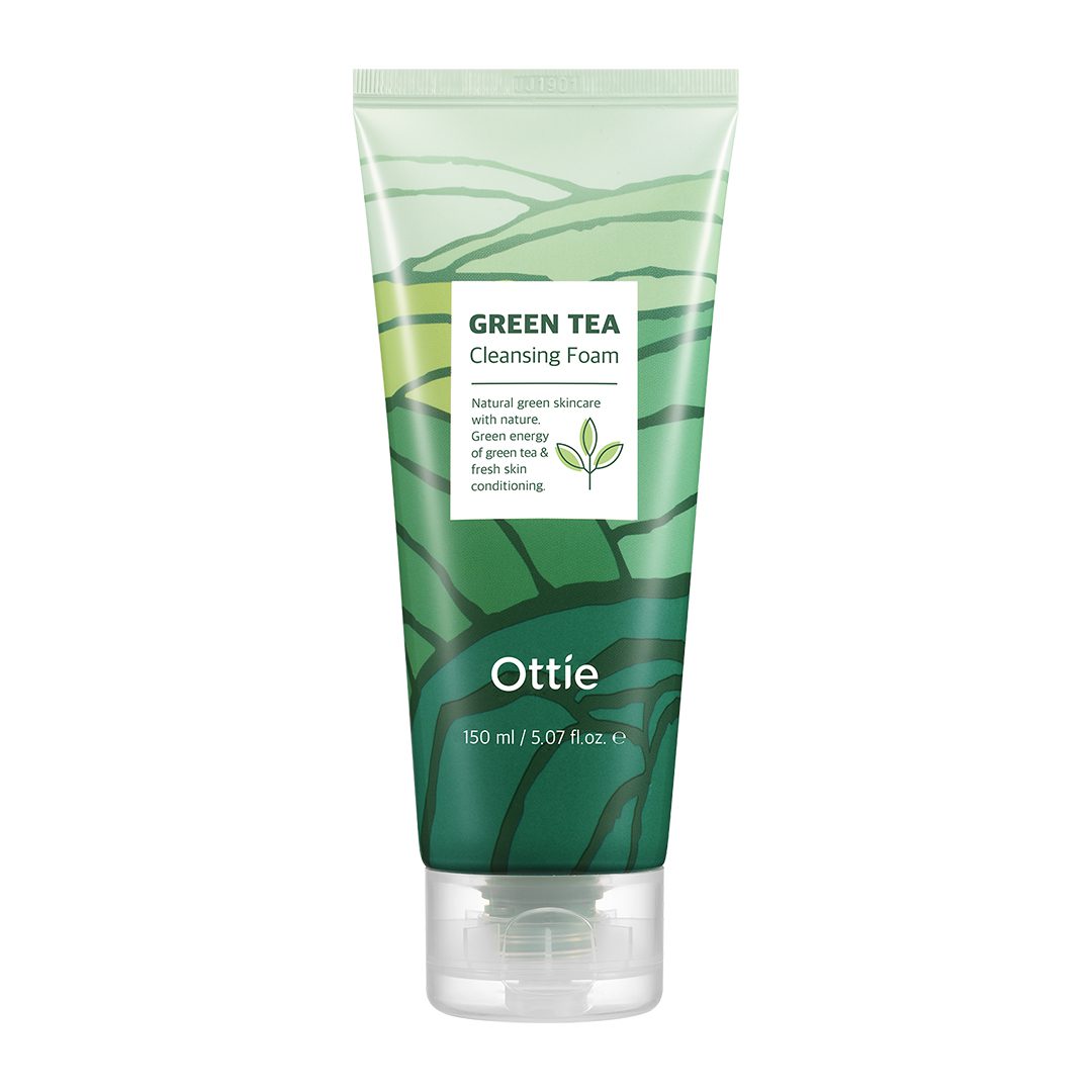 Ottie Green Tea Cleansing Foam Пенка для умывания с зеленым чаем (150 мл)