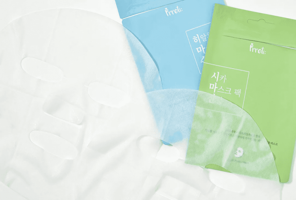 Prreti Маска-дуэт тканевая/лица/Mask Dual 2Sheets Moisturizing-Hyaluronic Acid Soothing-Cica 20г*2шт