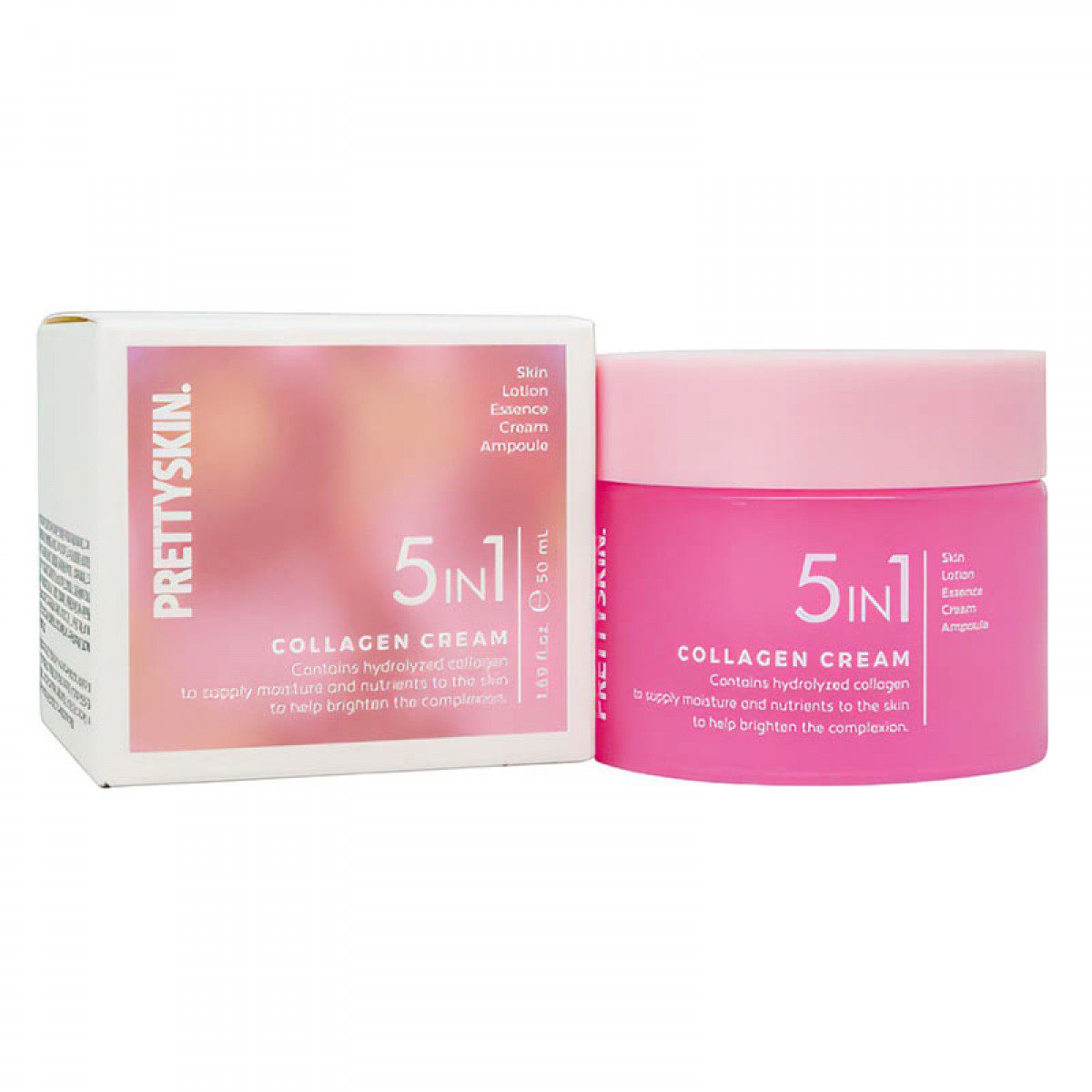 PrettySkin Крем для лица универсальный с коллагеном /Cream 5in1 Collagen(скин+лосьон+эссенция+крем+а