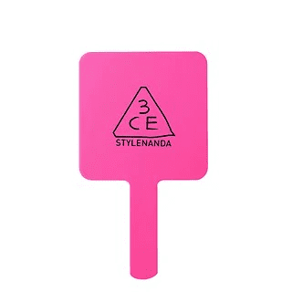 3CE Stylenanda Зеркало квадратное мини нежно-розовое/Mirror Hand Mini Square Pink Rumour