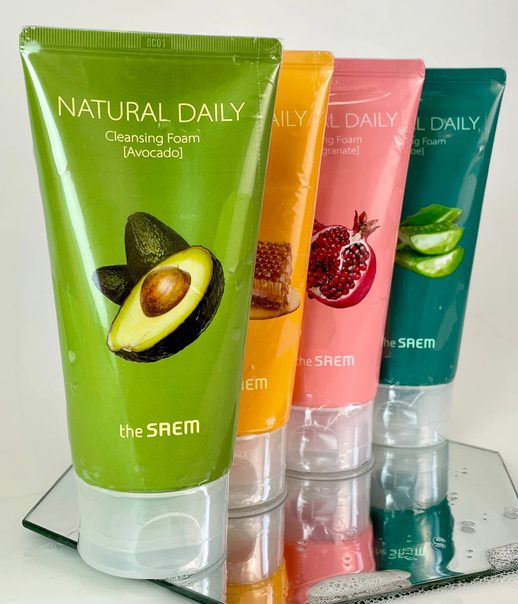 The Saem Пенка для лица с экстрактом авокадо Natural Daily Cleansing Foam Avocado 150ml