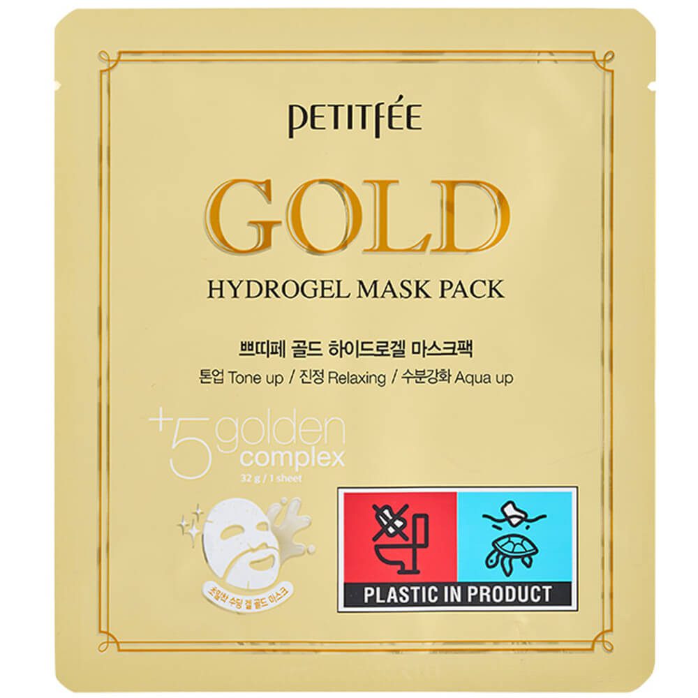 Petitfee Маска гидрогелевая для лица с золотом / Gold Hydrogel Mask, 30g