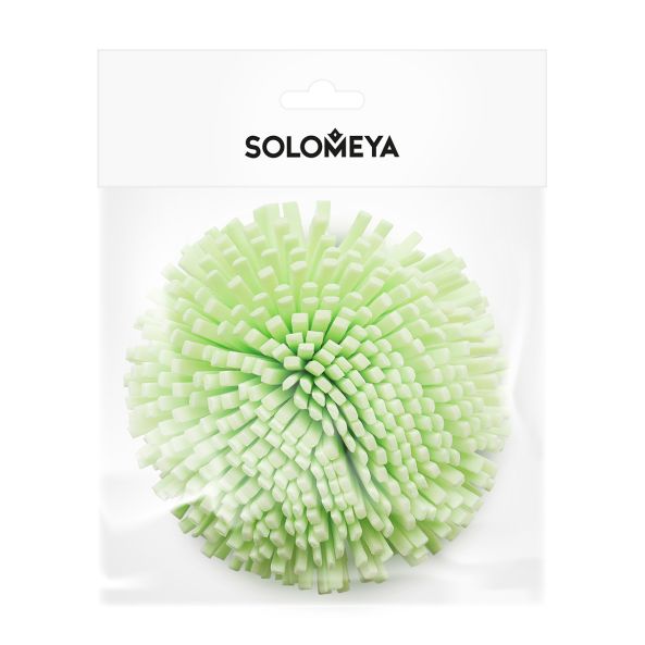 SOLOMEYA Мочалка-спонж для тела ЗЕЛЕНАЯ Bath Sponge Green