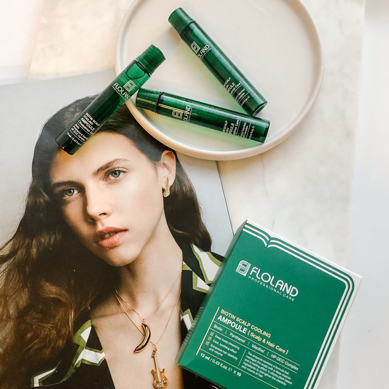 Floland Biotin Scalp Cooling Ampoule Ампула для волос с биотином 13мл*1шт