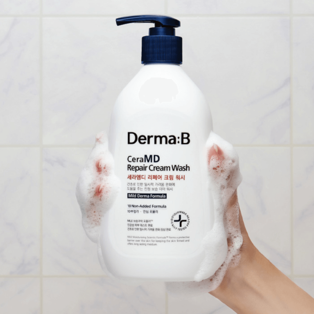 Derma:B Кремовый гель для душа с керамидами CeraMD Repair Cream Wash 400 мл Derma:B Кремовый гель для душа с керамидами CeraMD Repair Cream Wash 400 мл