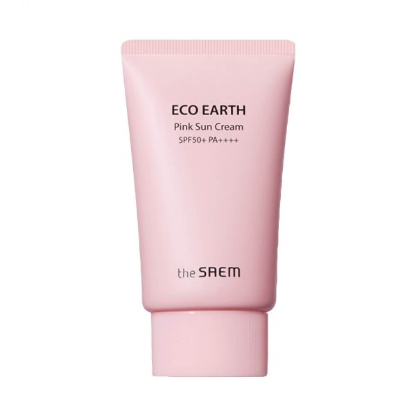 THE SAEM Солнцезащитный крем Eco Earth Pink Sun Cream EX SPF50+ PA++++ 50 г