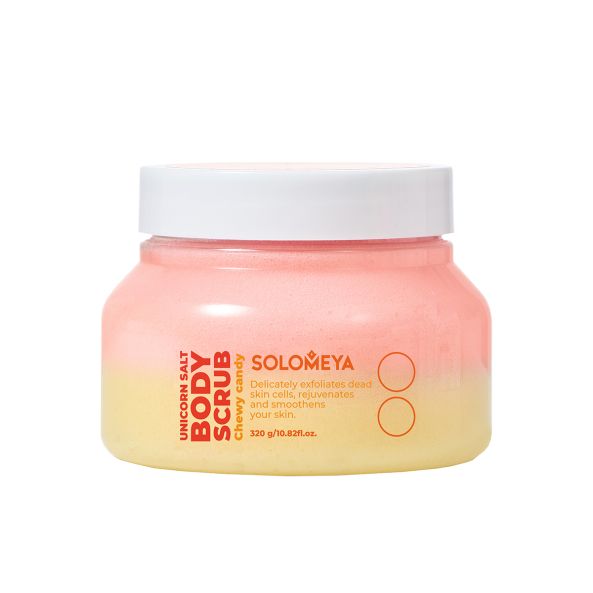 SOLOMEYA Скраб для тела солевой МАРМЕЛАД Unicorn Salt Body Scrub Chewy Candy, 320 гр