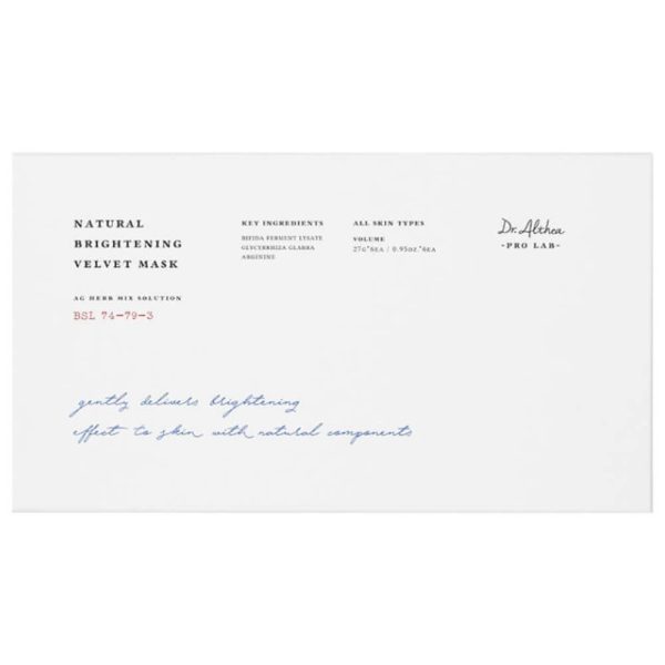 Dr.Althea Pro Lab Тканевая маска для лица КОМПЛЕКС ЭКСТРАКТОВ Natural Brightening Velvet Mask 28г*1ш