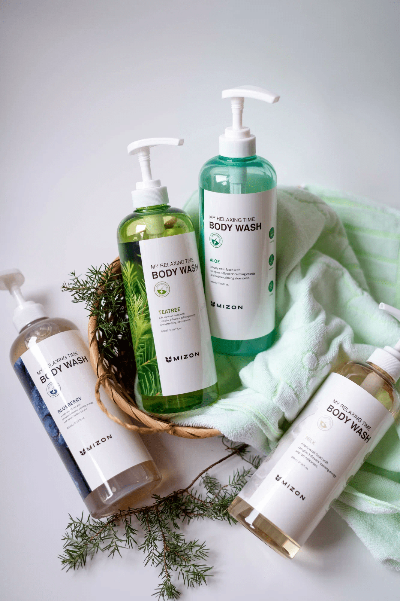 MIZON MY RELAXING TIME BODY WASH [MILK] Гель для душа 800мл