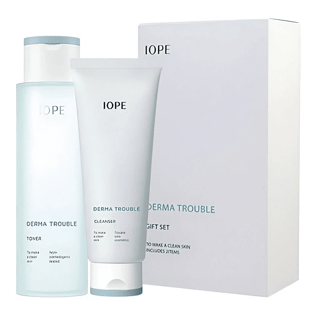 IOPE Набор для ухода за проблемной кожей лица  Derma Trouble Skincare Set, 150 мл+200 мл