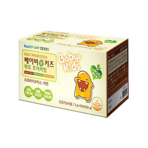 Nutri D-Day Baby&Kids Lacto Premium Daily Probiotics Детские лактобактерии и пробиотики, 2гр * 30шт