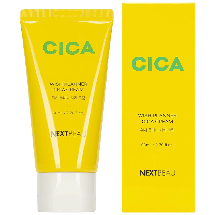 NEXTBEAU Восстанавливающий крем с центеллой азиатской/Wish Planner Cica Cream 80мл