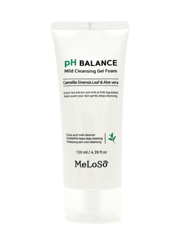 Meloso pH Balance Mild Cleansing Gel Foam Очищающая пенка для лица с экстрактом камелии и алоэ, 130