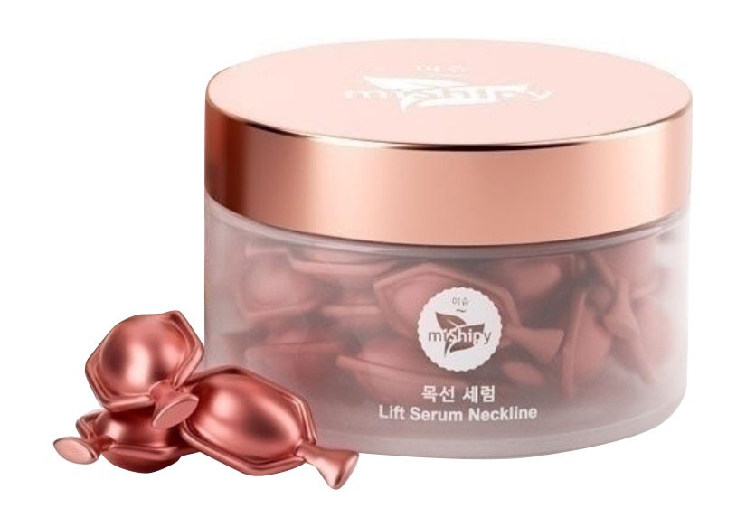 MISHIPY Сыворотка в капсулах для шеи и декольте БАБАССУ и КУНЖУТ Lift Serum Neckline, 30 капсул