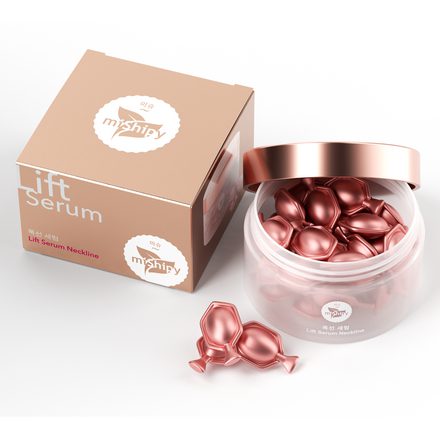 MISHIPY Сыворотка в капсулах для шеи и декольте БАБАССУ и КУНЖУТ Lift Serum Neckline, 30 капсул
