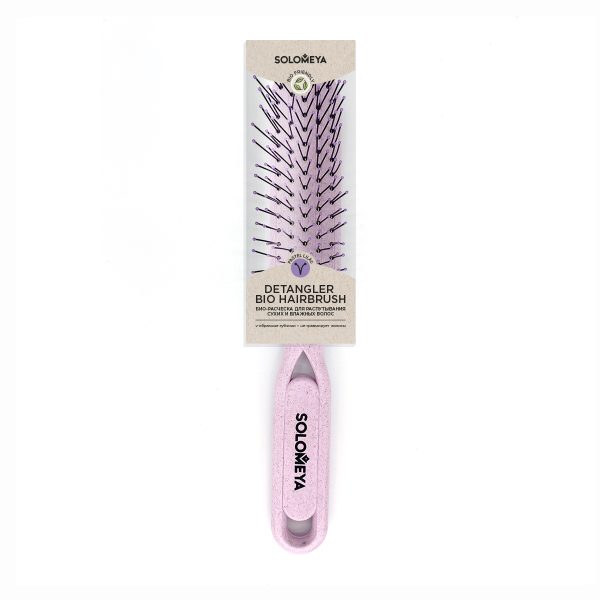 SOLOMEYA Расческа/распутывания сухих/влажных волос СИРЕНЕВАЯ Detangler Hairbrush/Wet&Dry Hair Lilac