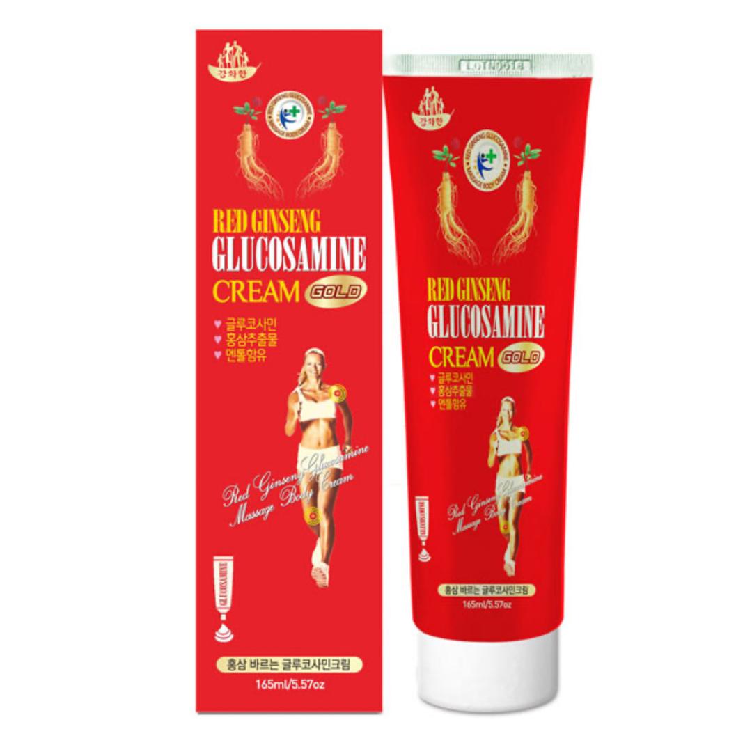 DAEJEON Red Ginseng Glucosamine Cream Gold Крем для тела массажный с красным женьшенем 165ml