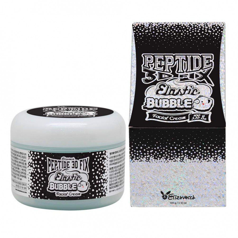 Elizavecca PEPTIDE 3D FIX ELASTIC BUBBLE FACIAL CREAM Крем для лица пузырьковый с пептидами 100гр