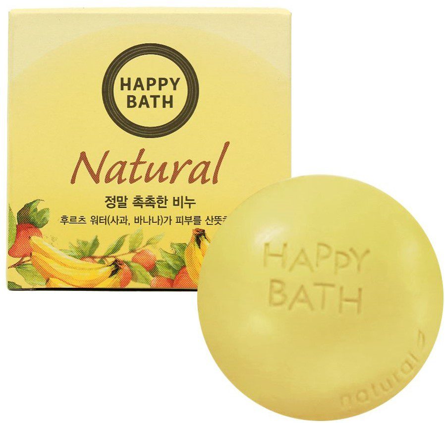 Happy bath real moisture natural soap мыло с натуральными фруктовыми экстрактами, 90 г