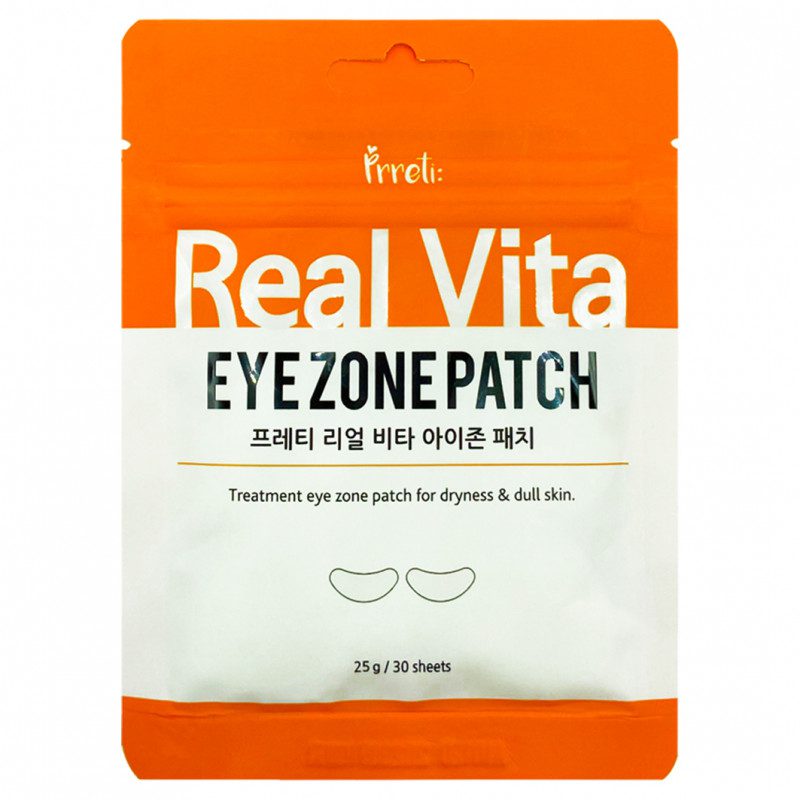 Prreti Патчи для глаз антивозрастные с ниацинамидом и витаминами/Eye Zone Patch Real Vita 30 шт