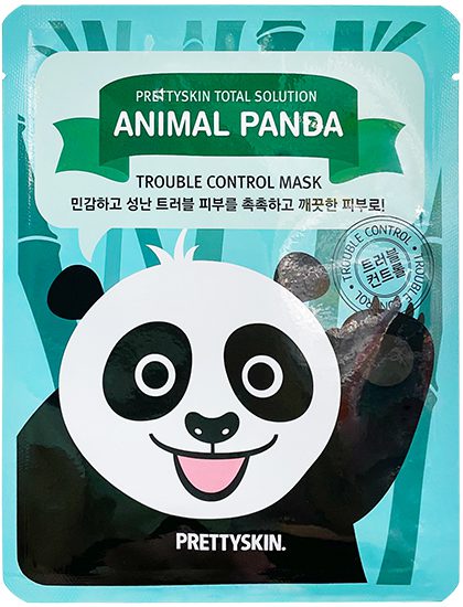 PrettySkin Маска тканевая/проблемной кожи лица/Mask Total Solution Animal Panda Trouble Control 25гр