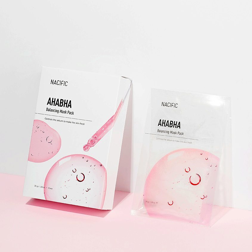 NACIFIC AHA BHA Balancing Mask Pack Маска для лица на тканевой основе 30g