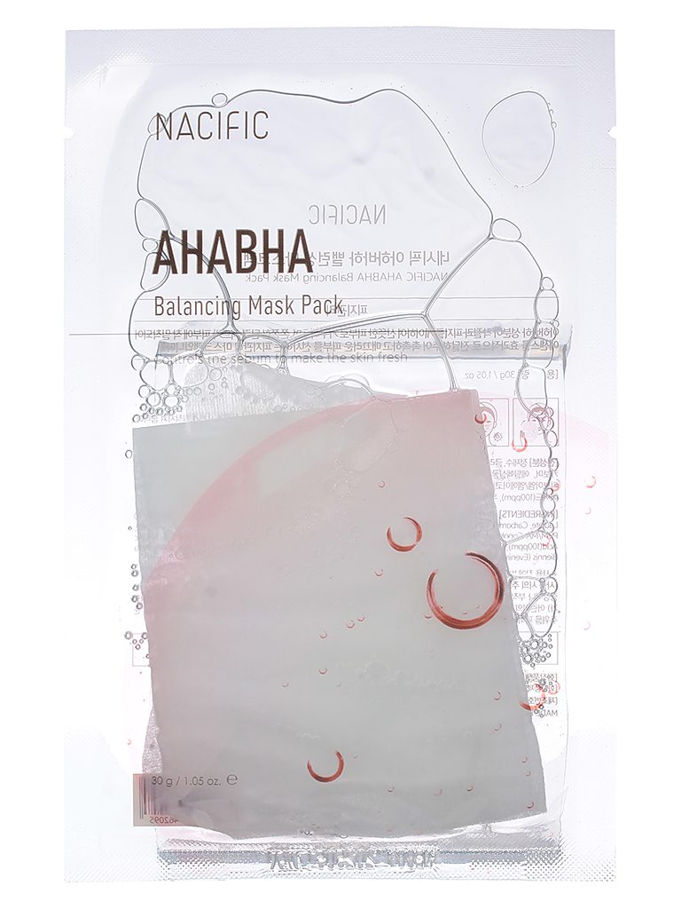 NACIFIC AHA BHA Balancing Mask Pack Маска для лица на тканевой основе 30g