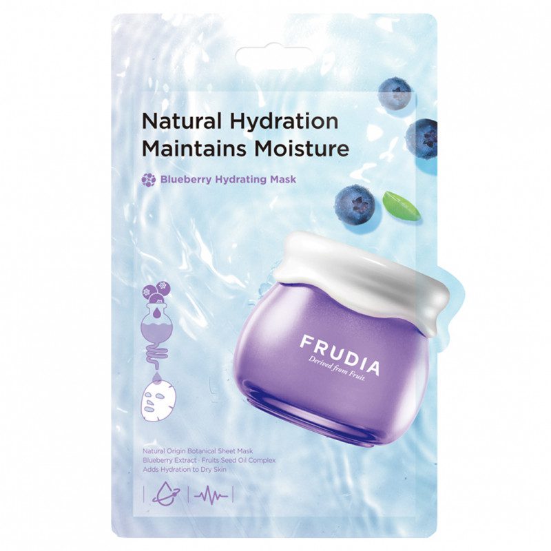 Frudia Маска тканевая для лица с экстрактом черники - Blueberry hydrating mask, 20мл Frudia Маска тканевая для лица с экстрактом черники - Blueberry hydrating mask, 20мл