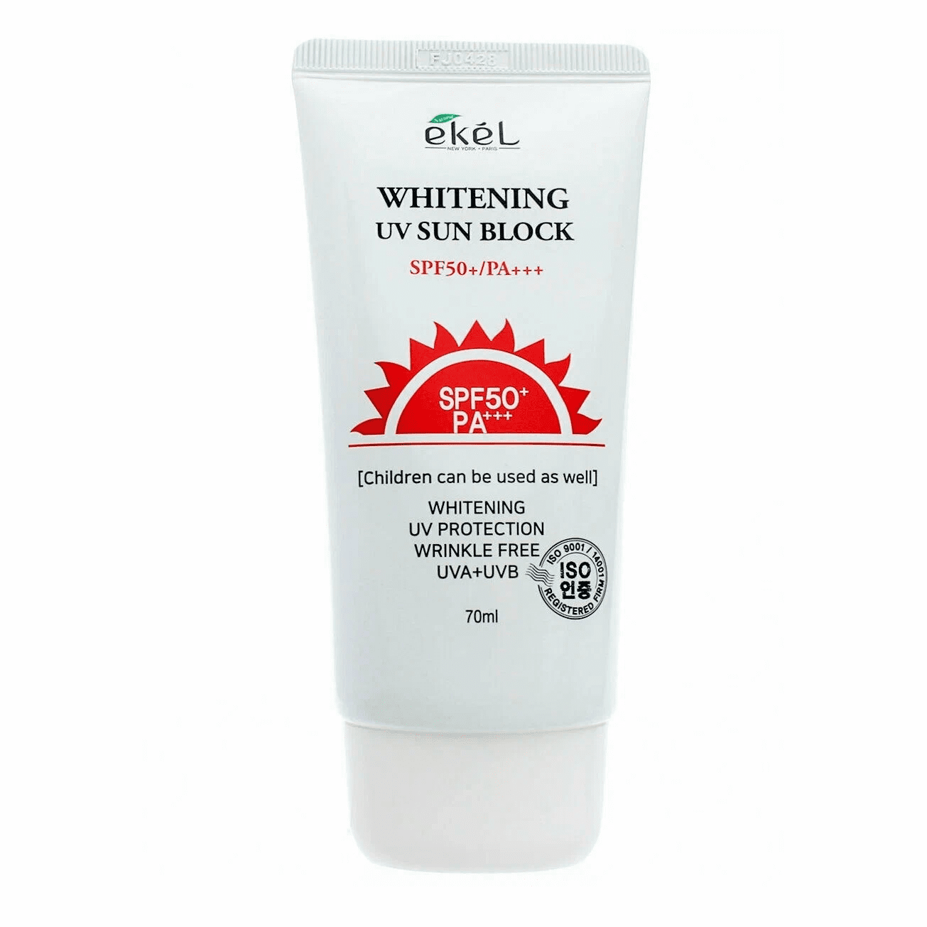Ekel Солнцезащитный крем для лица с муцином улитки/Whitening UV sun block 70ml SPF50+PA+++