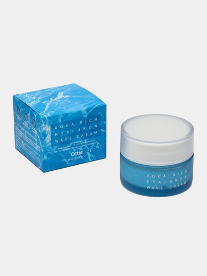 Ottie Aqua Rich Hyaluron Wave Cream Крем увлажняющий с гиалуроновой кислотой и AHA-кислотами (60 мл)