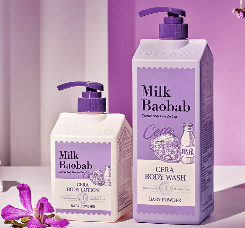 MilkBaobab Гель для душа с керамидами с ароматом детской присыпки/Cera Body Wash Baby Powder 1200ml