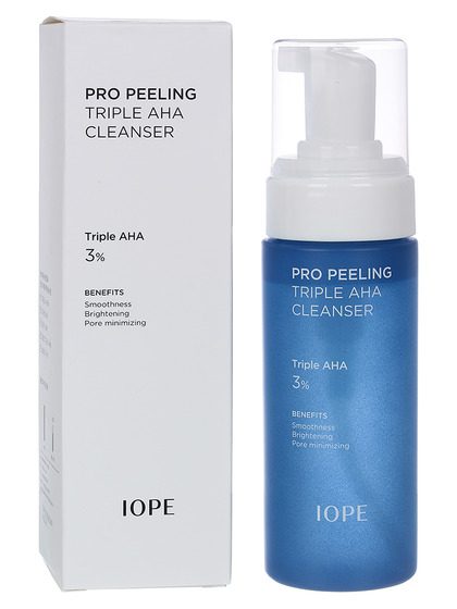 IOPE Пенка-эксфолиант для лица с AHA- кислотами PROPEELING TRIPLE AHA CLEANSER 150 мл
