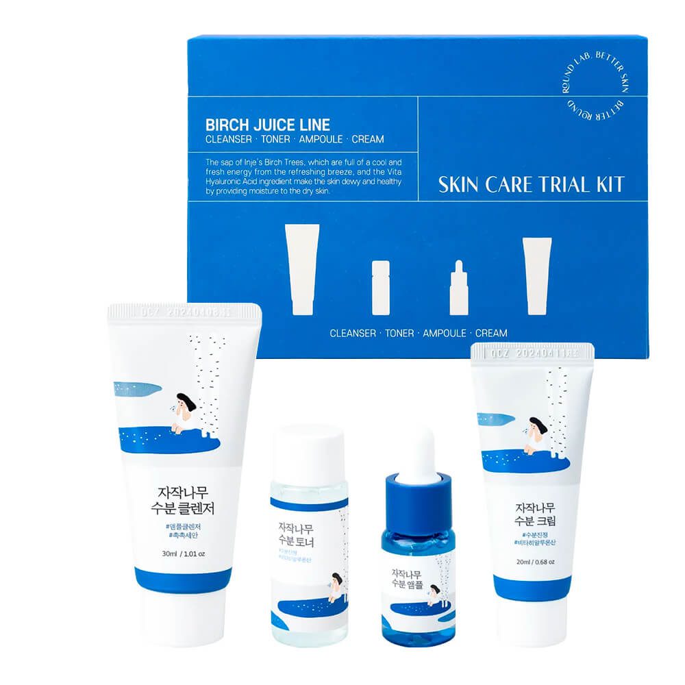 ROUND LAB Набор миниатюр с березовым соком/Birch Juice Trial Kit (30мл+20мл+10мл+20мл)
