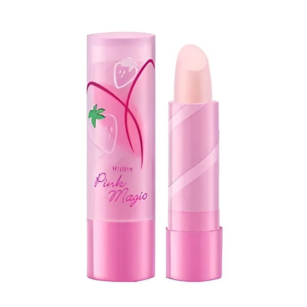 MISTINE Бальзам для губ ПРОЯВЛЯЮЩИЙСЯ с ароматом клубники Pink Magic Lip, 3.7 г