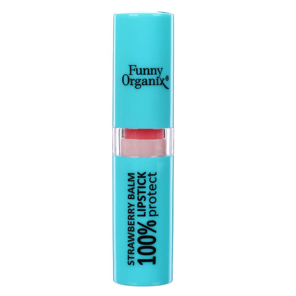 FUNNY ORGANIX Бальзам для губ STRAWBERRY 100% Protect защитный, 3,5 г