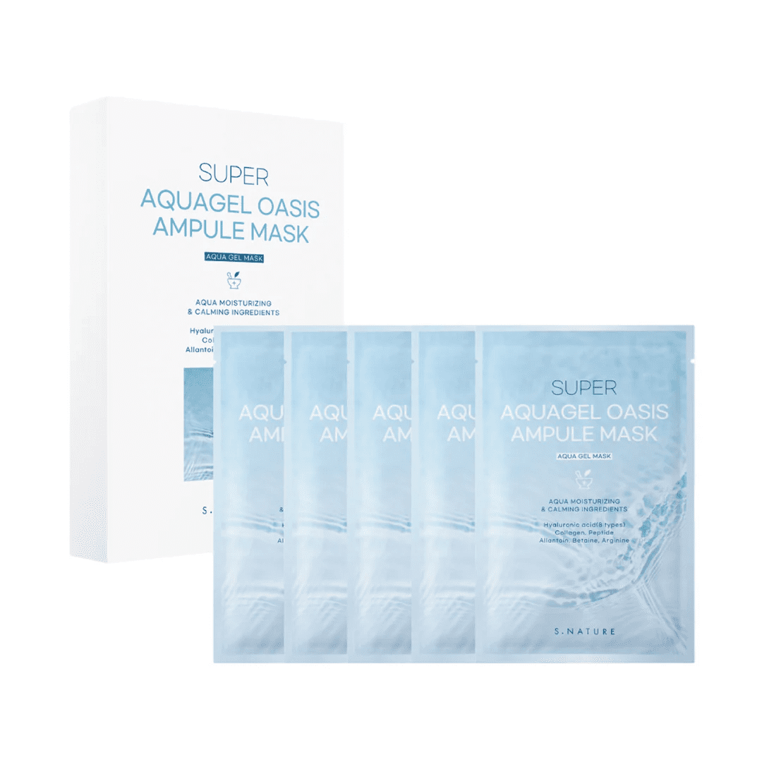 S.NATURE Набор масок тканевых/SUPER AQUAGEL OASIS AMPULE MASK 30mlx1шт