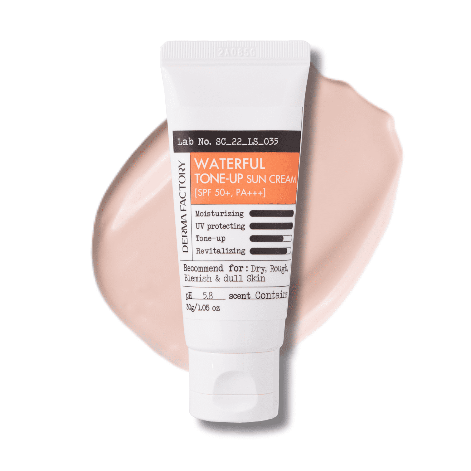 Derma Factory Крем солнцезащитный увлажняющий/Waterful tone-up sun cream SPF 50+ PA+++, 30мл
