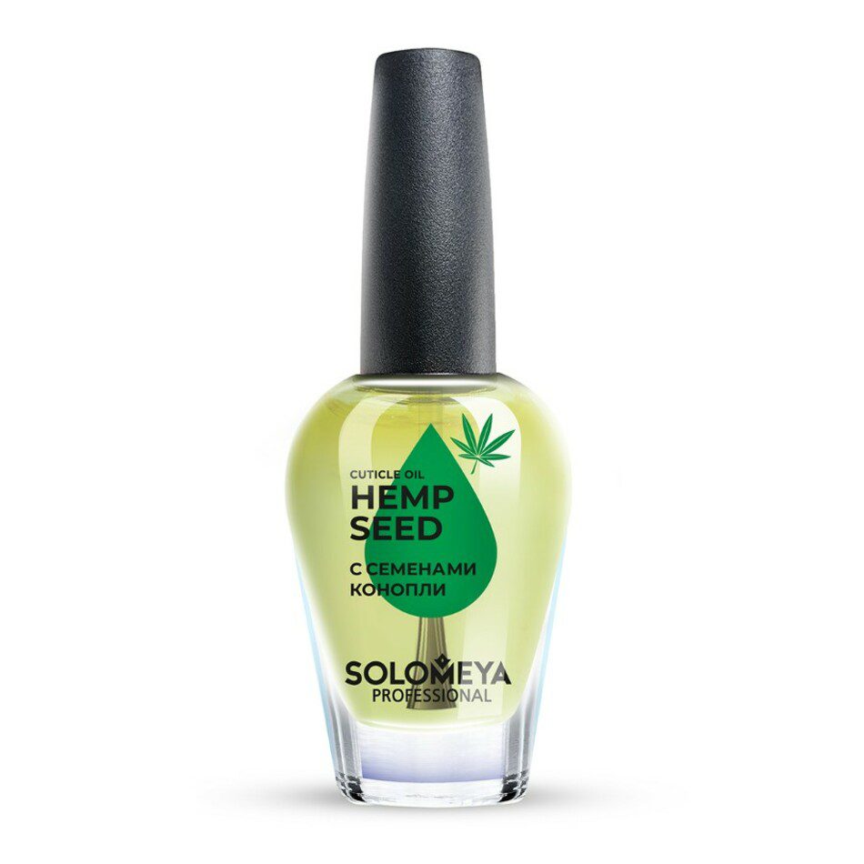 SOLOMEYA Масло для кутикулы и ногтей СЕМЕНА КОНОПЛИ с витаминами Cuticle Oil Hemp Seed, 9 мл