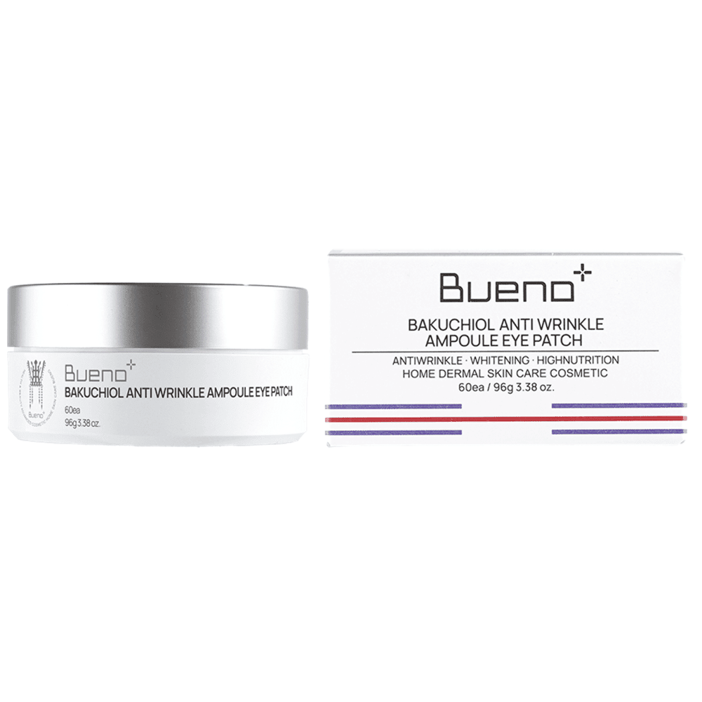 Bueno Bakuchiol Anti Wrinkle Ampoule Eye Patch - Лифтинг-патчи для век с бакучиолом и ретинолом 60шт