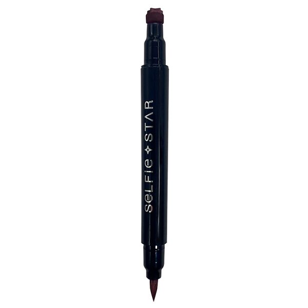 SELFIE STAR Подводка/глаз КОРИЧНЕВАЯ 2в1 Selfie Star Quick&Easy Eyeline Star stamp Brown 1,2г
