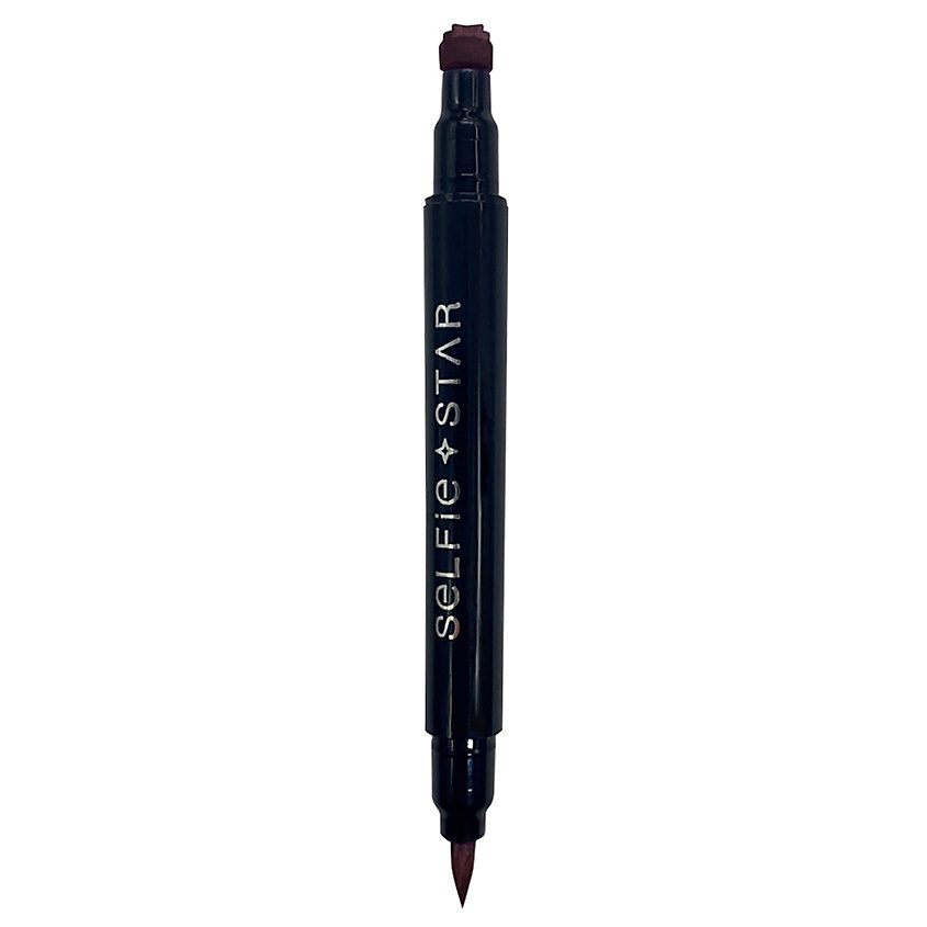 SELFIE STAR Подводка/глаз КОРИЧНЕВАЯ 2в1 Selfie Star Quick&Easy Eyeline Star stamp Brown 1,2г