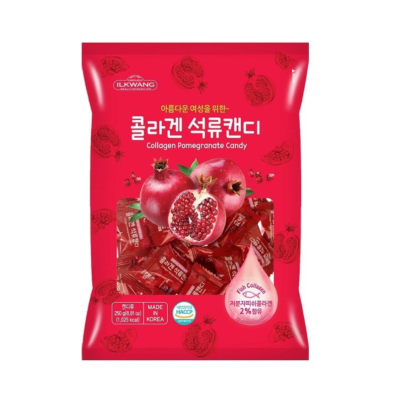 ILKWANG Collagen Pomegranate Jelly - Конфета желейная с коллагеном и соком граната, 250g