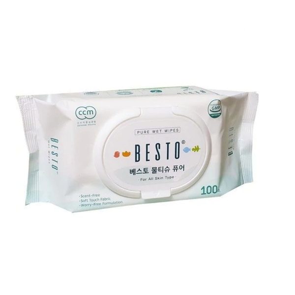 Sandokkaebi Влажные салфетки стерильные/Besto Pure Wet Wipes, 100шт