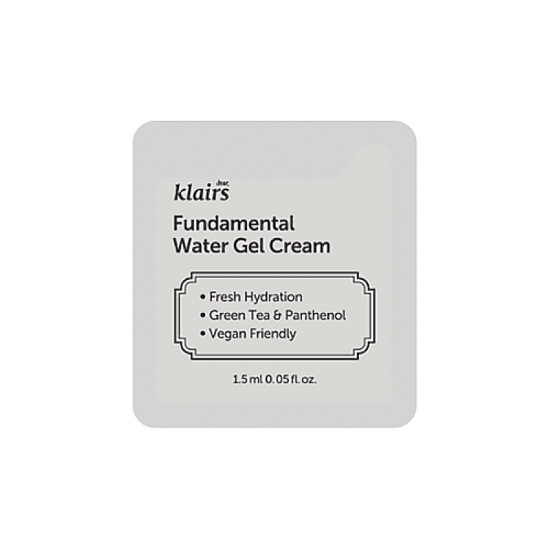 Dear, Klairs Пробник Гель-крем на основе зеленого чая Fundamental water gel cream 1,5 мл