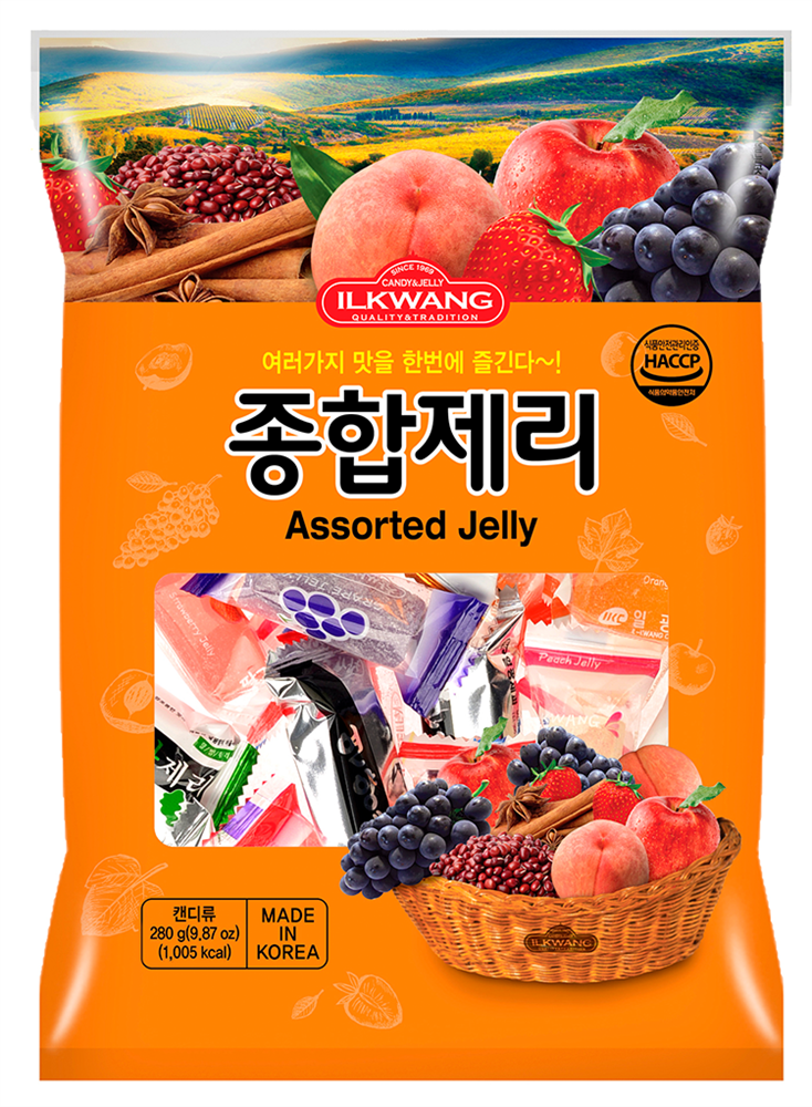 ILKWANG Assorted Jelly, 280g - Конфета желейная ассорти, 280г